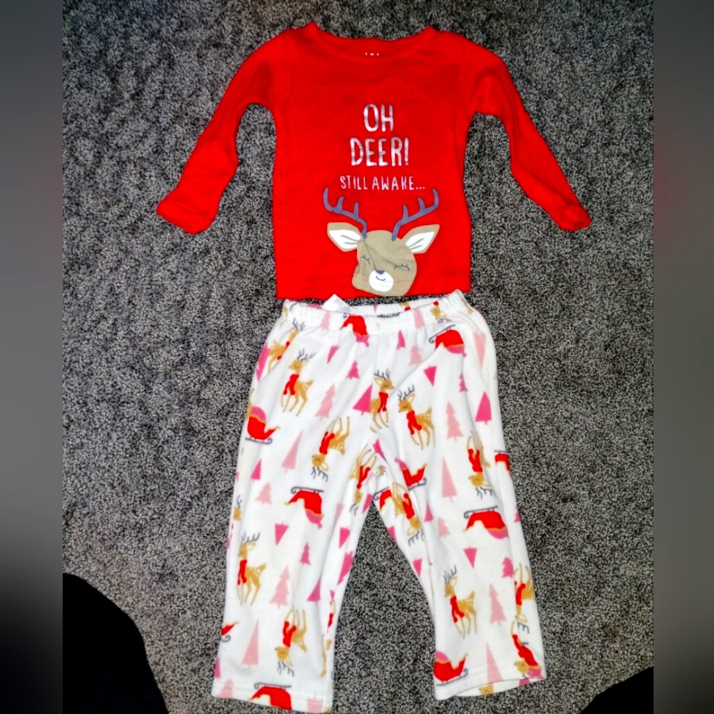 Baby Girl Carter's Christmas Pajamas NWOT Size 18mos